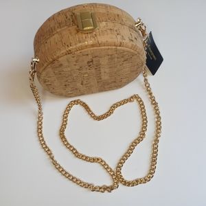 Small Cork & Gold Shoulder Bag